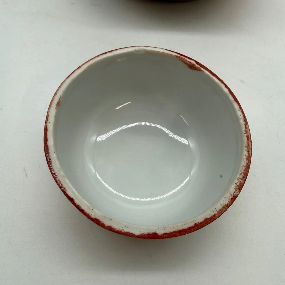Vtg‎ Japanese Porcelain Wares Ginger Jar Hand Decorated Flowers -rub marks